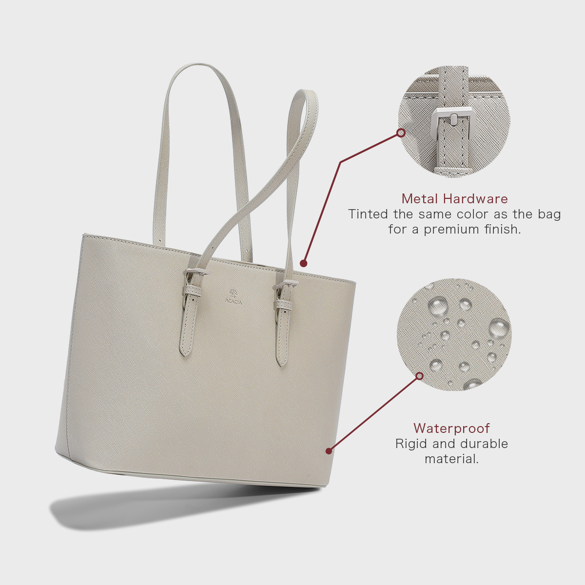 ACACIA CEDAR BAG MOONSTRUCK BEIGE WITH HANDLE 11 INCH COMPUTER LADIES BAG
